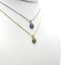 Load image into Gallery viewer, 925 Sterling Silver - Small Round Evileye Necklace
