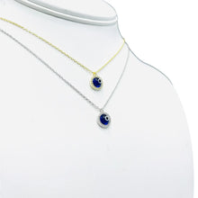 Load image into Gallery viewer, 925 Sterling Silver - Round Evileye Stoned Necklace
