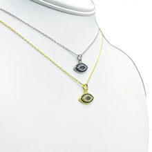 Load image into Gallery viewer, 925 Sterling Silver Evil Eye Oval Necklace
