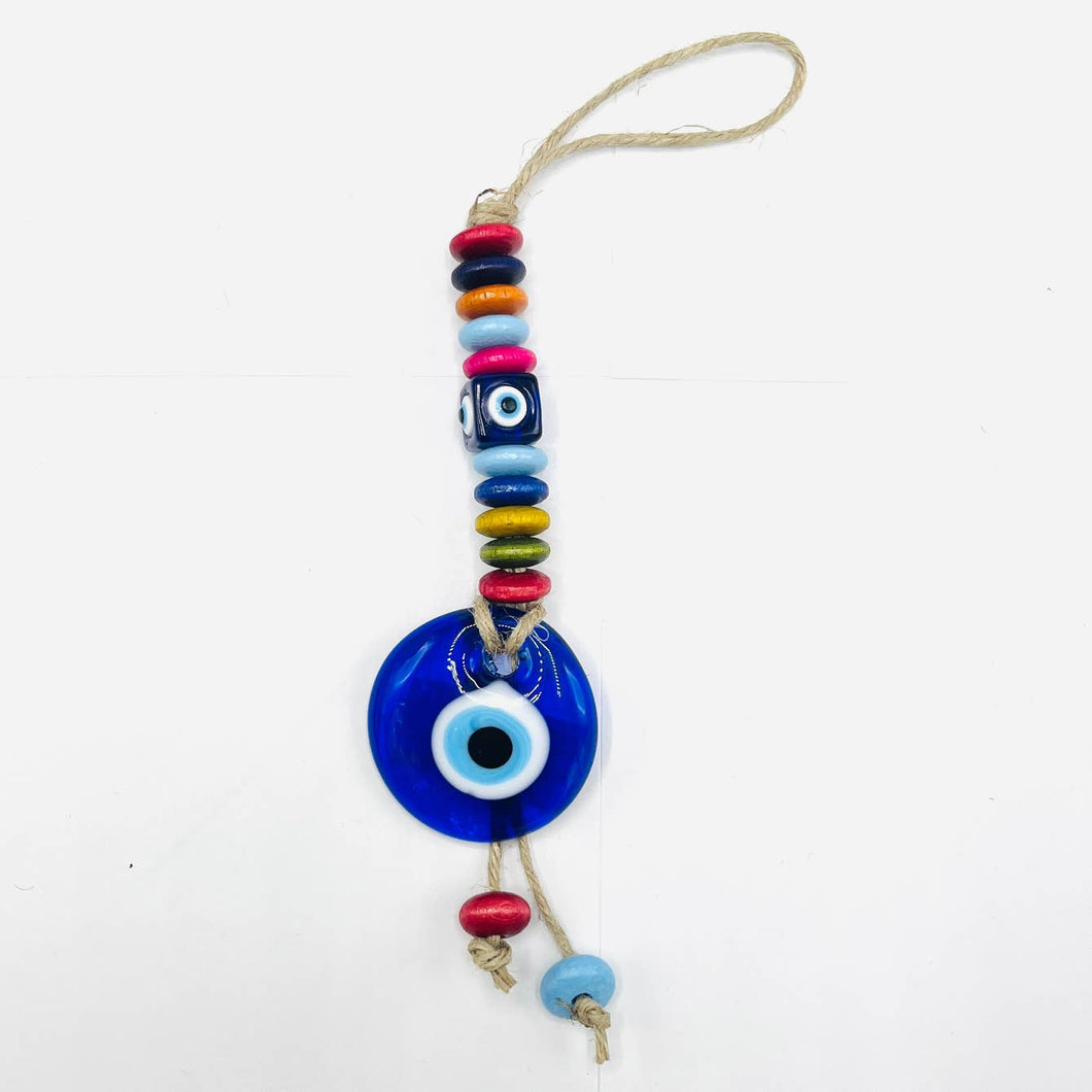 Evil Eye Colorful Multi Bead Wall Decor: Protection