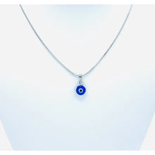 Load image into Gallery viewer, Silver Plated Evil Eye Necklace: Colorful Beads, Handmade
