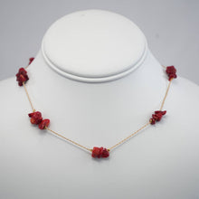 Load image into Gallery viewer, Handmade Necklace with Red Natural Beads
