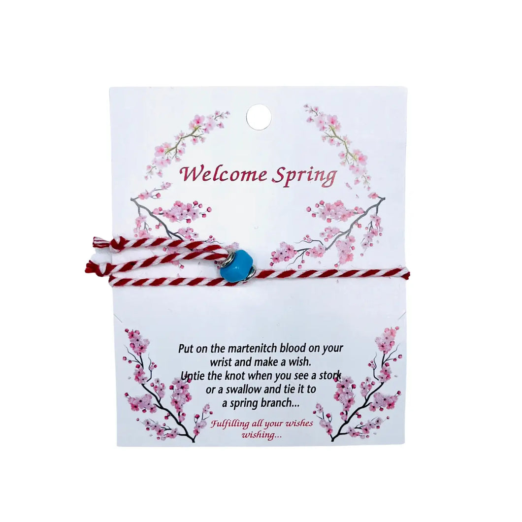 Welcome Spring Card Bracelet: Fresh Beginnings, Handmade 