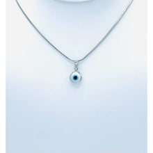 Load image into Gallery viewer, Silver Plated Evil Eye Necklace: Colorful Beads, Handmade
