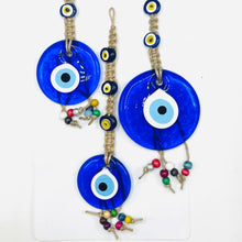 Load image into Gallery viewer, Classic Rope Evil Eye Wall Decor: Handmade Protection
