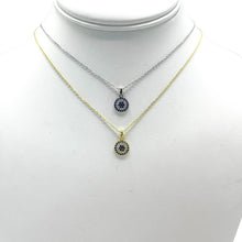 Load image into Gallery viewer, 925 Sterling Silver - Small Round Evileye Necklace
