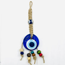 Load image into Gallery viewer, Small Evil Eye Rope Hanging Decor: Handmade Charm
