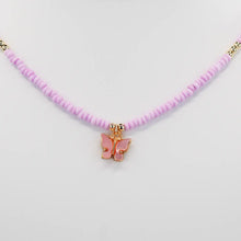 Load image into Gallery viewer, Butterfly Pendant Beaded Necklace: Grace and Freedom
