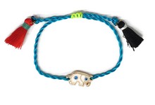 Load image into Gallery viewer, ELEPHANT WITH EVIL EYE TASSEL BRACELET
