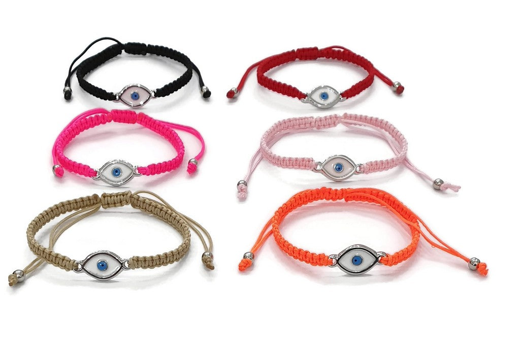 ALMOND EVIL EYE MACROME BRACELET