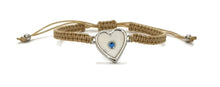 Load image into Gallery viewer, HEART EVIL EYE MACROME BRACELET
