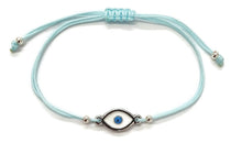 Load image into Gallery viewer, Oval Evil Eye Enamel String Bracelet: Stylish Protection and Elegance
