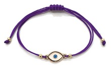 Load image into Gallery viewer, Oval Evil Eye Enamel String Bracelet: Stylish Protection and Elegance
