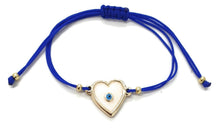 Load image into Gallery viewer, HEART EVIL EYE STRING BRACELET
