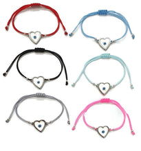 Load image into Gallery viewer, HEART EVIL EYE STRING BRACELET
