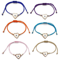 Load image into Gallery viewer, HEART EVIL EYE STRING BRACELET
