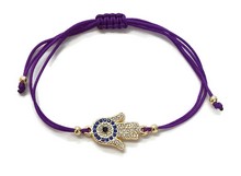 Load image into Gallery viewer, HAND WITH EVIL EYE STRING BRACELET
