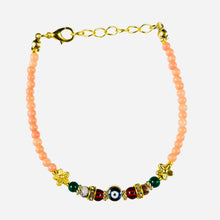 Load image into Gallery viewer, Lux Crystal Chain Evil Eye Beaded Bracelet
