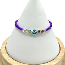 Load image into Gallery viewer, Crystal Chain Evil Eye Beaded Bracelet
