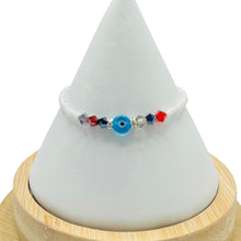 Load image into Gallery viewer, Crystal Chain Evil Eye Beaded Bracelet
