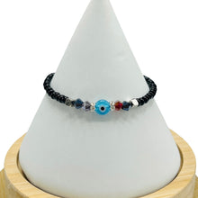 Load image into Gallery viewer, Crystal Chain Evil Eye Beaded Bracelet
