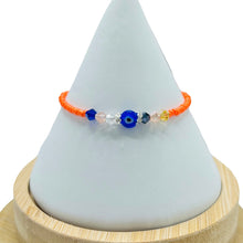 Load image into Gallery viewer, Crystal Chain Evil Eye Beaded Bracelet
