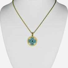 Load image into Gallery viewer, Stainless Steel Round Patterned Evileye Necklace
