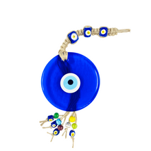 Load image into Gallery viewer, Macrame Evil Eye Wall Decor: Handmade Protection 
