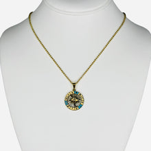 Load image into Gallery viewer, Stainless Steel Patterned Round Evileye Necklace
