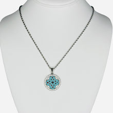 Load image into Gallery viewer, Stainless Steel Round Patterned Evileye Necklace
