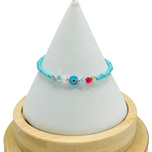 Load image into Gallery viewer, Crystal Chain Evil Eye Beaded Bracelet
