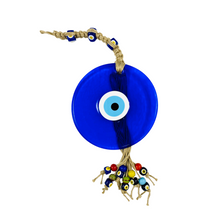 Load image into Gallery viewer, Macrame Evil Eye Wall Decor: Handmade Protection 
